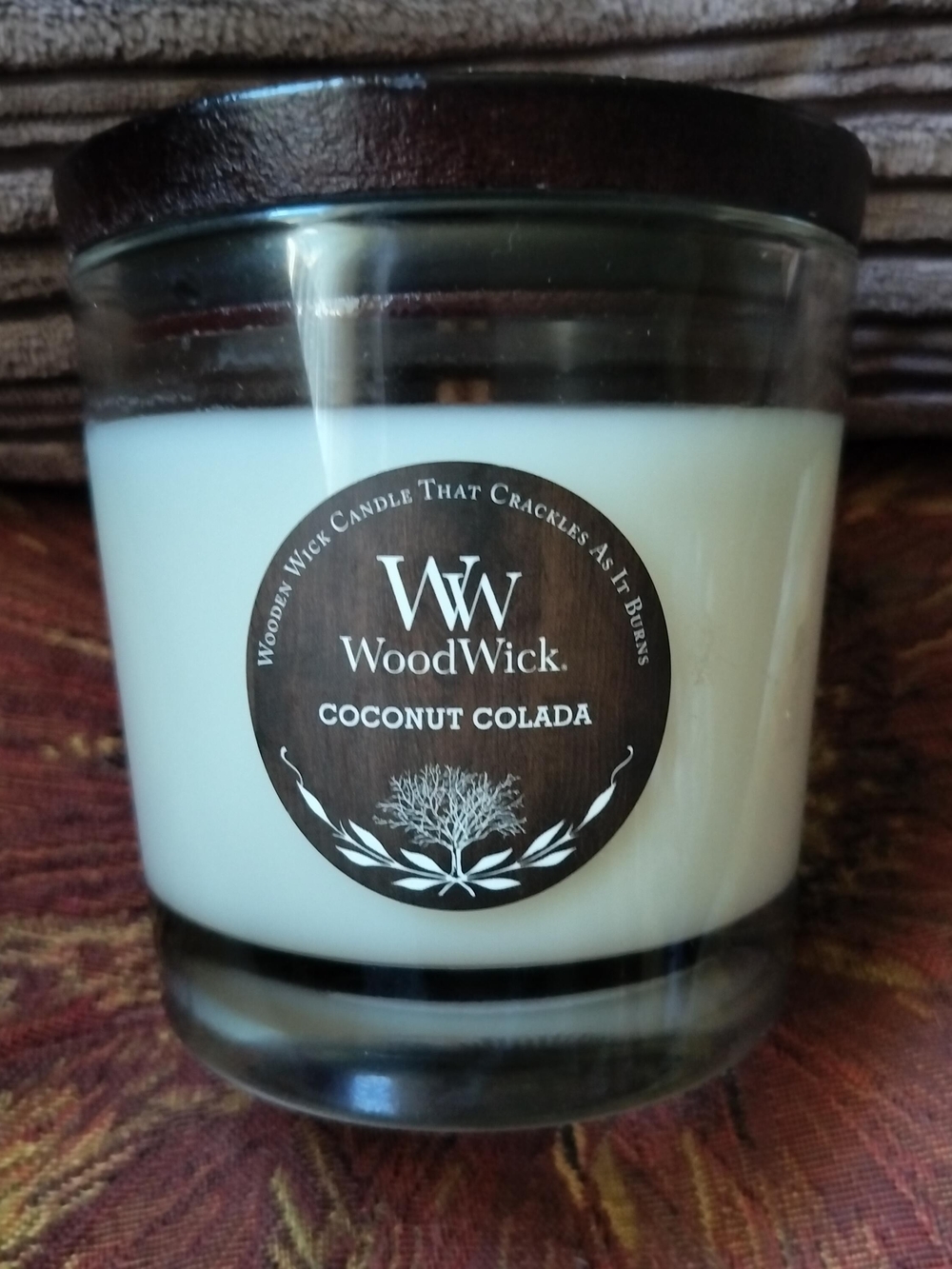 Woodwick Discontinued Coconut Colada 10.5 Oz Jar Candle, Soft Crackling